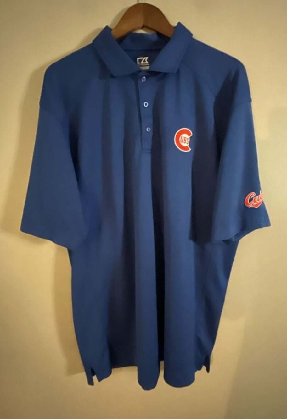 Blue Cutter & Buck Chicago Cubs MLB CB DryTec Polo Shirt XL